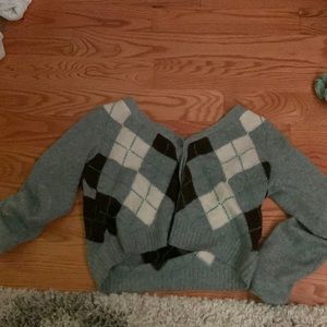Checker board sweater